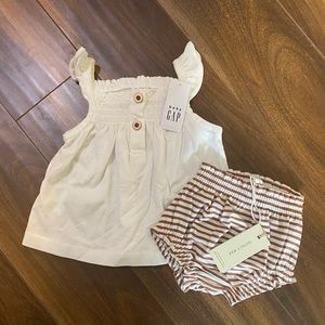 BabyGap top / Quincy Mae bloomer 3-6 months